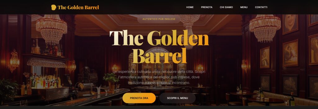 Il Miglior Plugin WordPress per Gestire le Prenotazioni nei Ristoranti e Locali demo the golden barrel