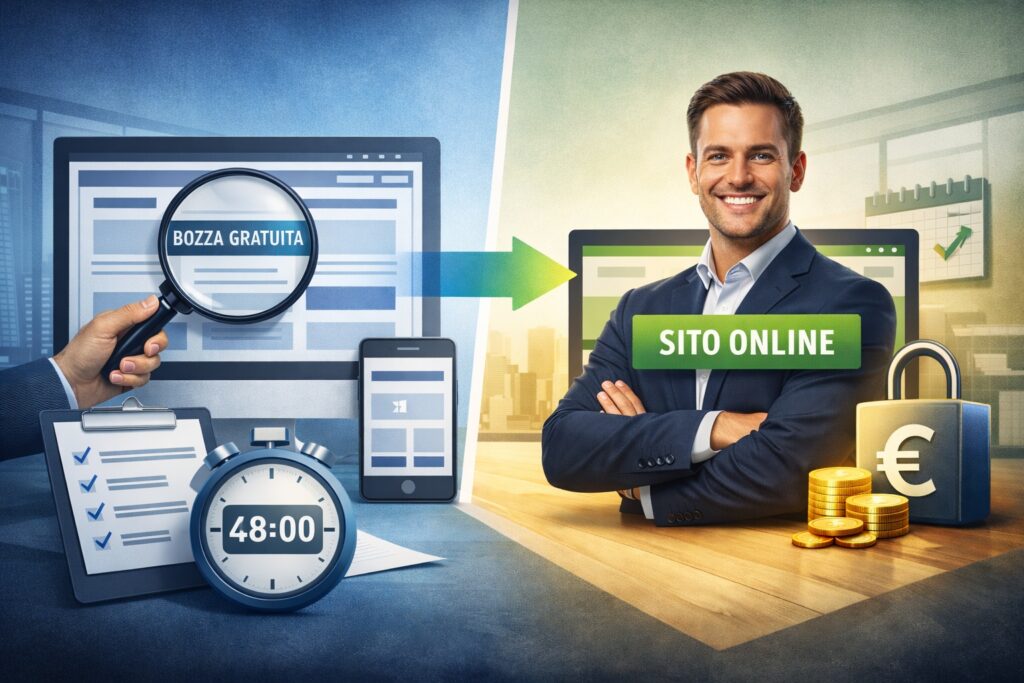 Come ottenere un sito web professionale in 48 ore senza pagare in anticipo